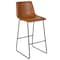 Flash Furniture 30" LeatherSoft Bar Height Barstools, Light Brown, PK2 2-ET-ER18345-30-LB-GG - alternate 6